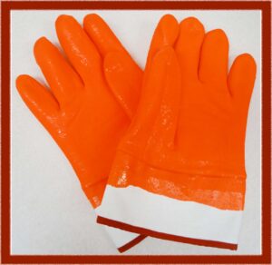 Orange gloves